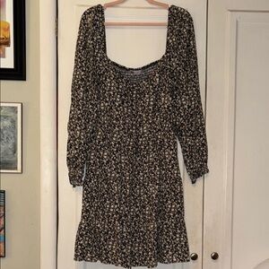 SO Black and White Tiered Smocked Sundress